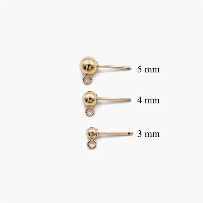 Boucles d'oreilles en or véritable 14 carats