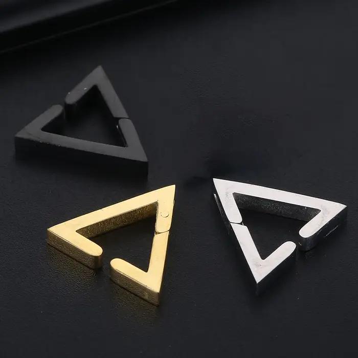 Boucles d'oreilles créoles gothiques en acier inoxydable non piercing pour homme et femme styles punk et modernes occasions spéciales