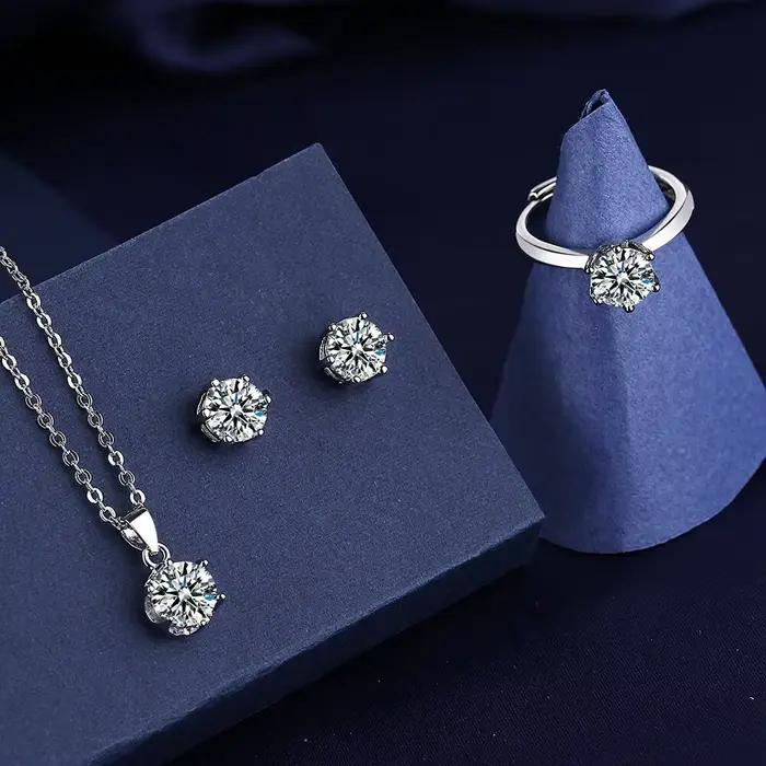 Ensemble de bijoux en argent Sterling 925, Zircon AAAAA, mode coréenne pour femmes, collier élégant,