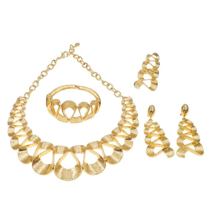 Ensemble de bijoux pour femmes plaqué or