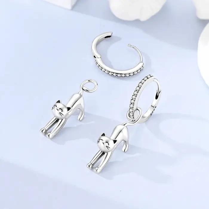 Nouvelles boucles d'oreilles pendantes en argent sterling 925 avec zircon