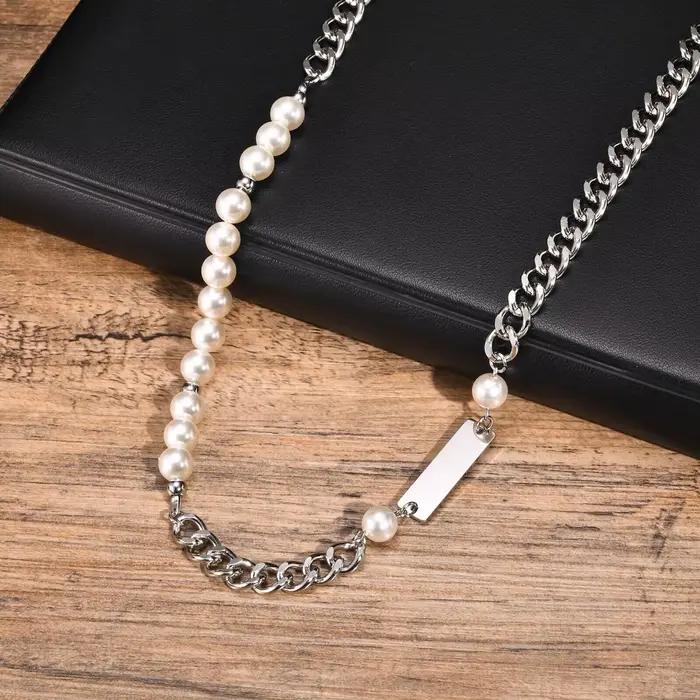 Collier à maillons gourmette Hip Hop pour hommes et garçons, collier perlé classique 216.239., cadeau de bijoux de haute qualité