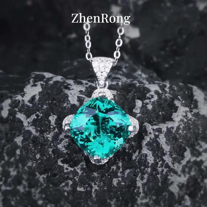 Ensemble de bijoux de mariage de luxe pour femmes, 15 Carat, collier, boucles d'oreilles, pendentif