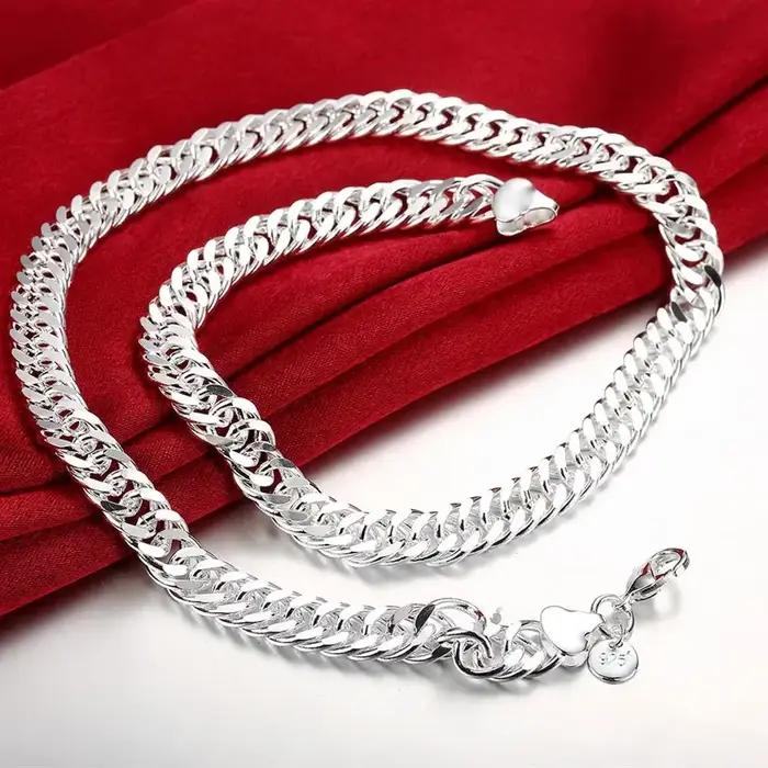 Ensemble de bijoux en argent sterling 925 géométrique élégant pour homme occasions formelles partys soirées professionnelles cérémonies
