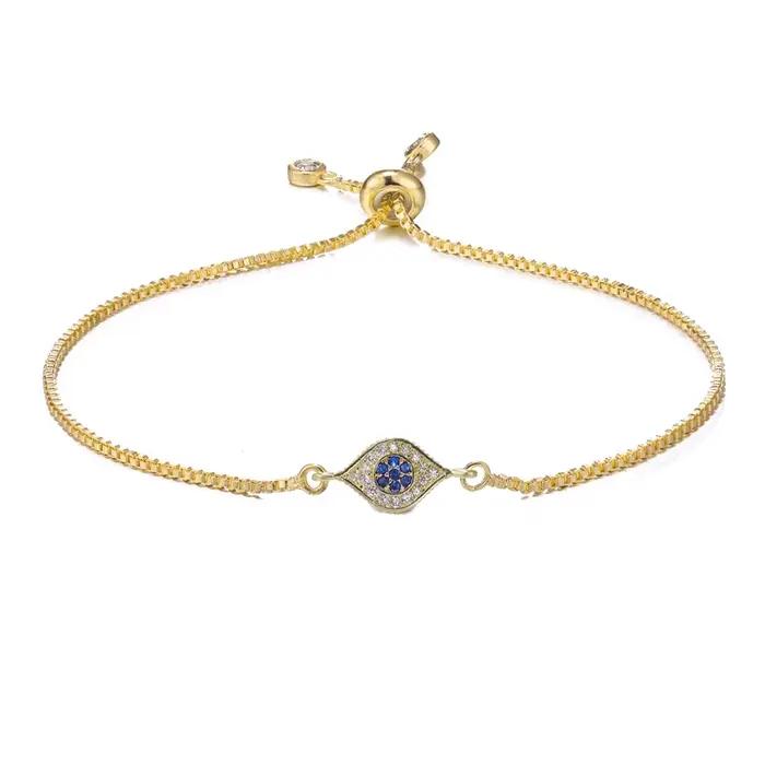 Juya – Bracelet turc à l'oeil porte-bonheur pour femme, micro-pavé de zircon, breloques œil grec, ch