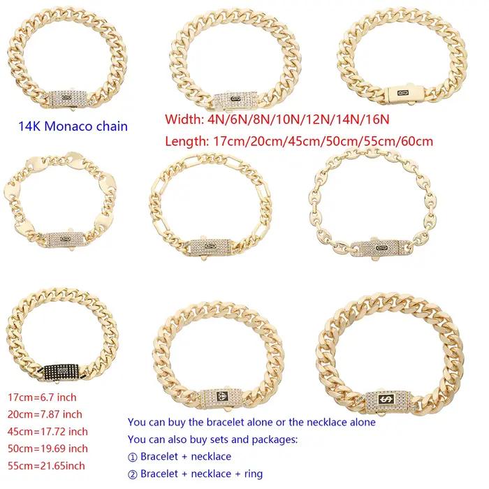 Nouveau bracelet Monaco en laiton plaqué or 14K