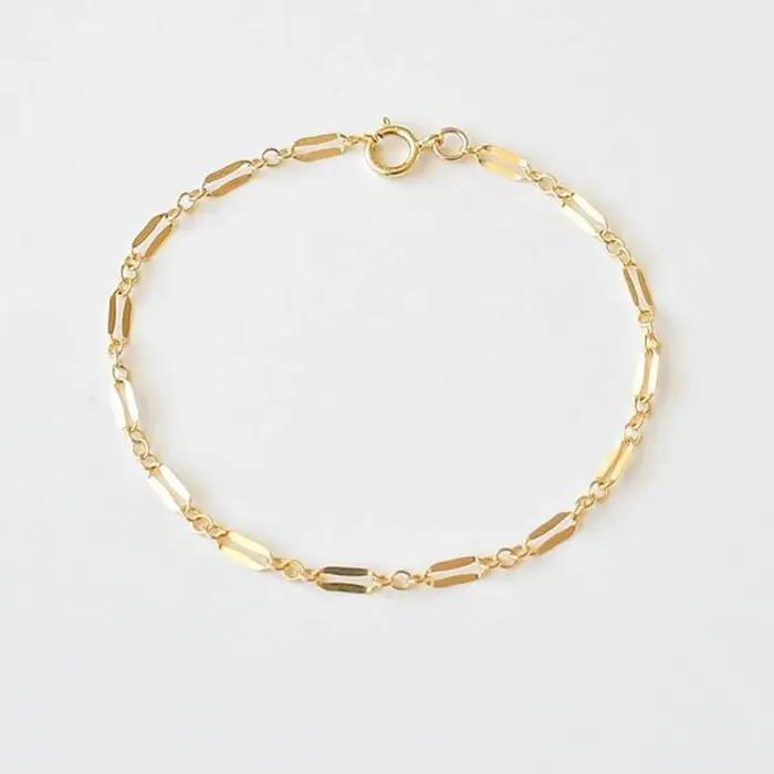 Bracelet chaîne rempli d'or 14K, bijoux faits à la main, breloques Boho, bracelets de cheville Vinta
