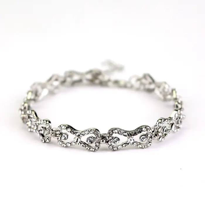 Bracelet The Vampire Diaries Klaus Caroline Forbes, avec strass et nœud en cristal, cadeau brillant