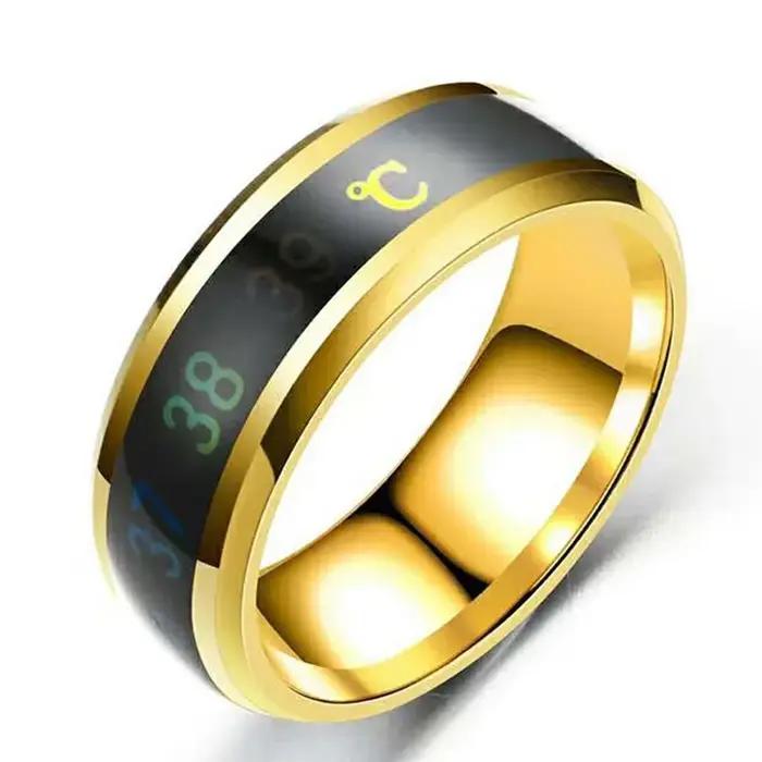 Anneau d'affichage Intelligent et chaud en acier inoxydable, bijoux créatifs pour Couple, changement