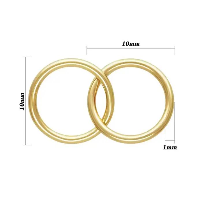 Anneau à maillons à deux cercles rempli d'or 14 carats
