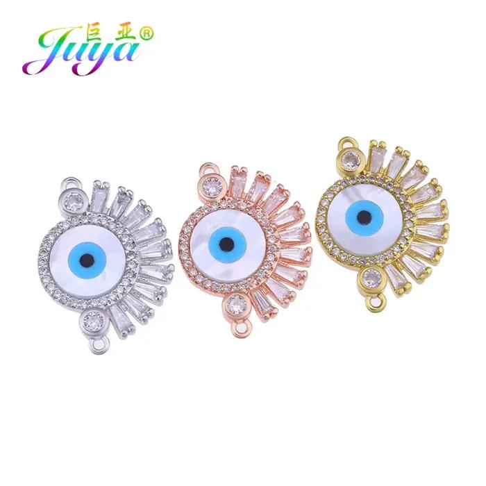 Charme connecteur Juya en cuivre plaqué or avec cristaux rhinolites autrichiens pour femmes bijoux DIY occasionnels spéciaux