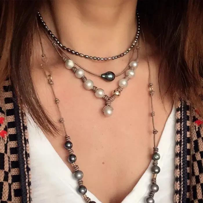 ChimVintage-Collier Noué en Cuir Naturel pour Homme et Femme
