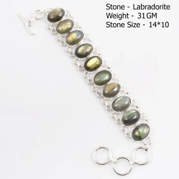 Bracelet en labradorite véritable, bijoux pour femmes, cadeau