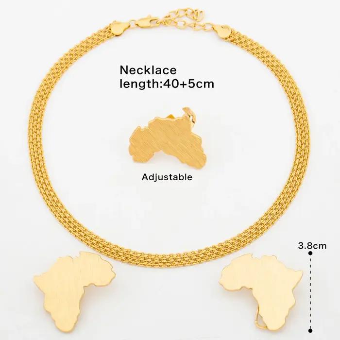 Ensemble de bijoux de document en or pour femmes