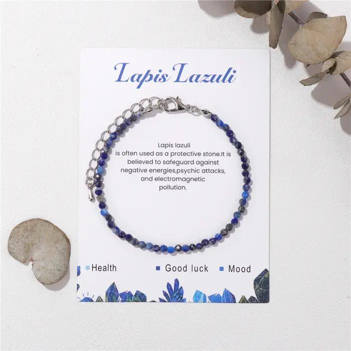 Bracelet en pierre naturelle d'améthyste réglable pour femmes, apaisant, guérison, quartz, chaîne en cristal, bijoux de yoga, cadeaux de Saint-Valentin, anniversaires, cérémonies
