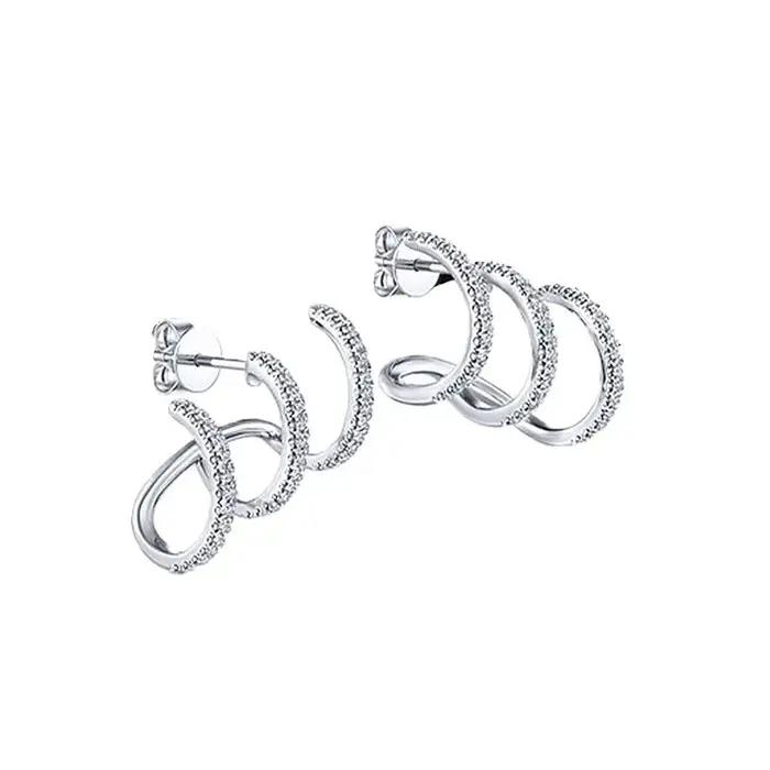 Boucles d'oreilles tendance en argent Sterling 925