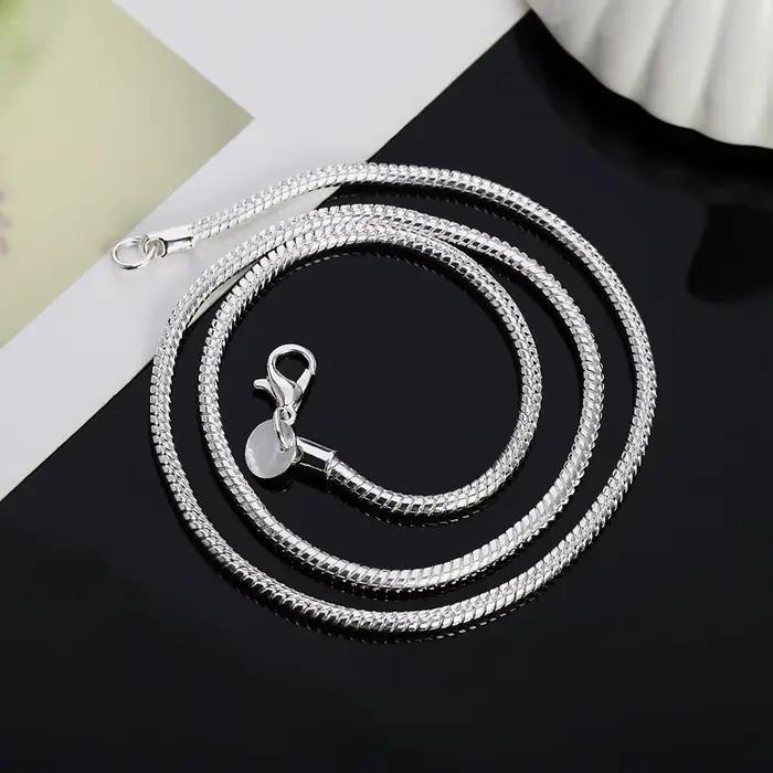 Collier serpent en argent Sterling 925 avec pendentif cœur pour homme et femme bijou romantique élégant pour occasions spéciales