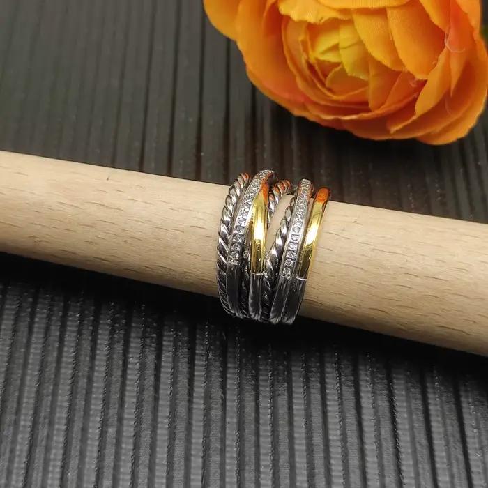 Bague Quotidienne VKVVA Fashion Dy Jewelry en Cristal Coloré et Pierres Précieuses Géométriques pour Femme, Cadeau d'Anniversaire Unique