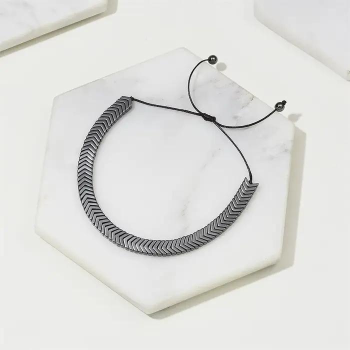 Bracelet Magnétique avec Aimants Thérapeutiques, Pierre Naturelle et Motif de Cœur pour Bien-être Émotionnel et Physique Occasions Spéciales
