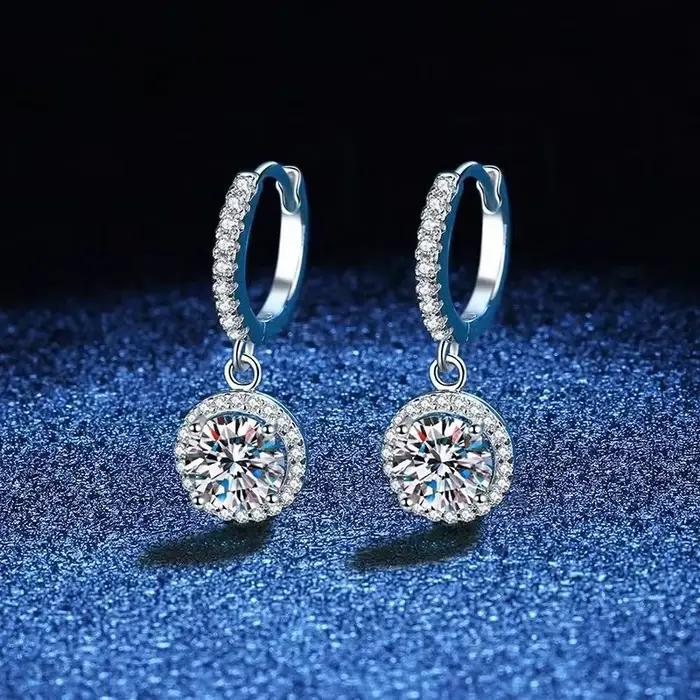 Boucles d'oreilles rondes en argent Sterling 925 pour femmes