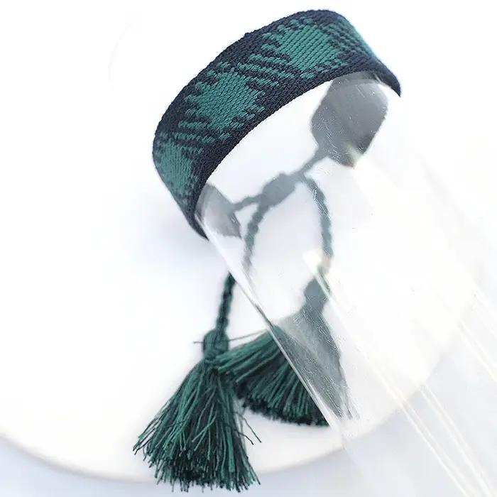 Bracelet bohème en tissu tressé pour femmes
