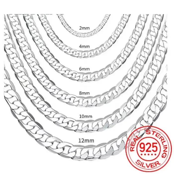 Collier en argent Sterling 925 pour hommes et femmes