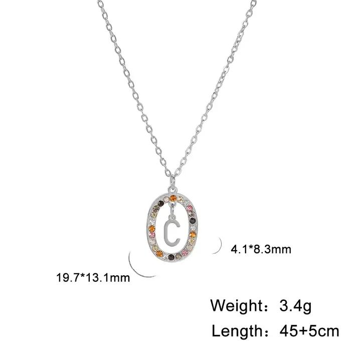Cazador Zcompresses sur Initiale Lettre Collier pour Femmes Strass A-Z Alphabet Collier Ras Du Cou E