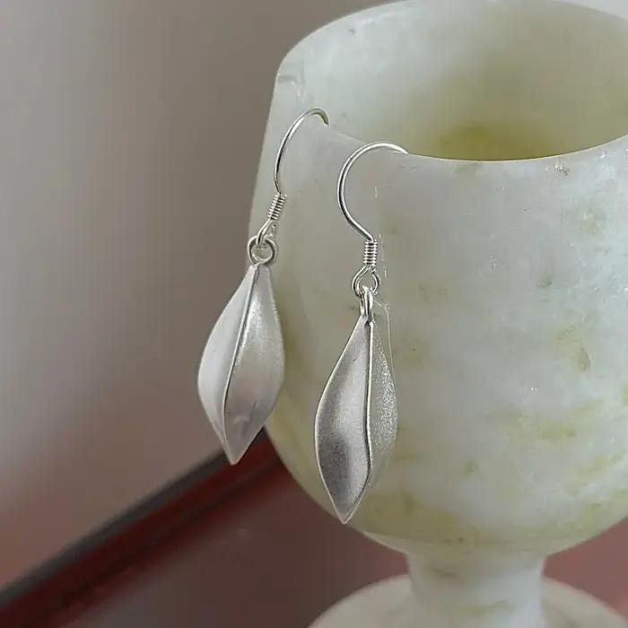 Boucles d'oreilles en argent Sterling 925 pour femmes, forme de fleur géométrique, bijoux à la mode,