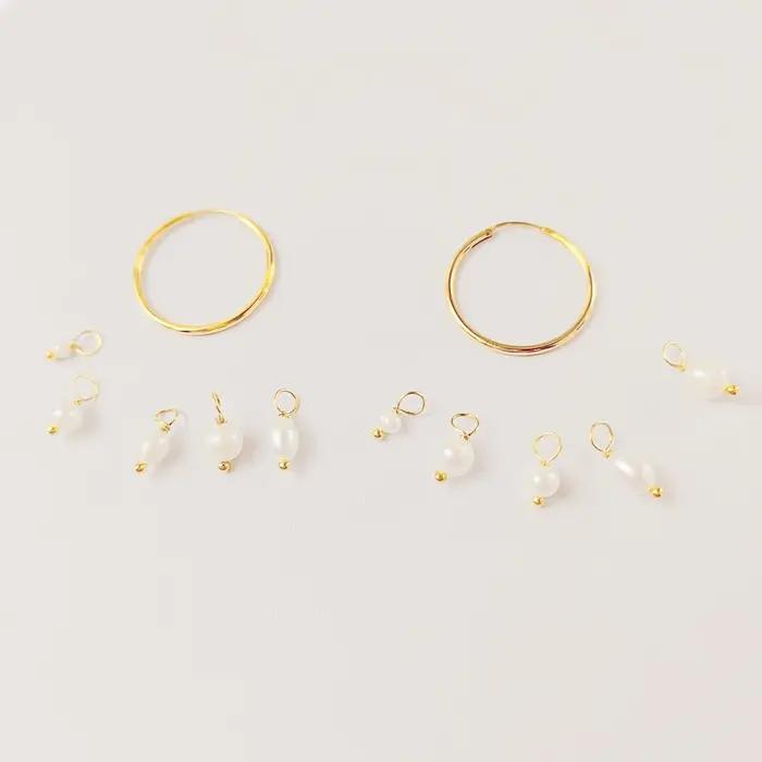 Boucles d'Oreilles en Perles d'Eau Douce Élégantes et Mode pour Femmes Occasions Spéciales Bureau École Fêtes