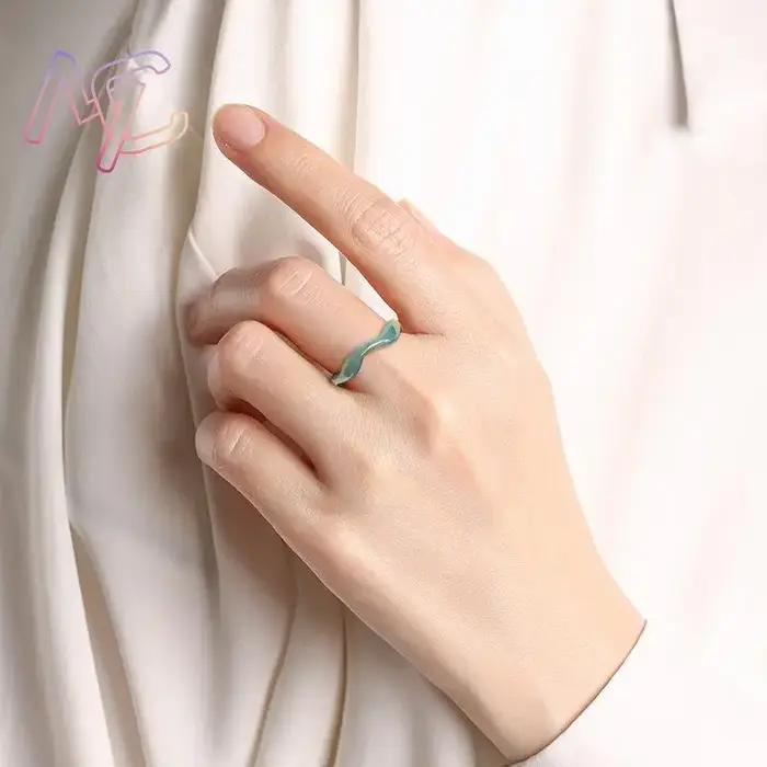 Bague en jadéite naturelle du Myanmar