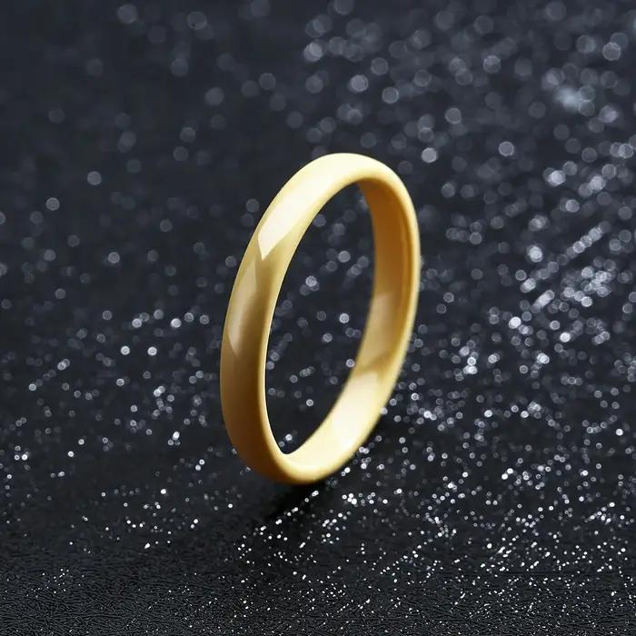 Bague en céramique empilable ultra-fine de 3 mm pour femme, minimaliste, unie, alliance, noir, blanc, rose, vert, bague de promesse, hypoallergénique