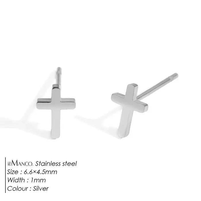 EManco – boucles d'oreilles à clous en acier inoxydable