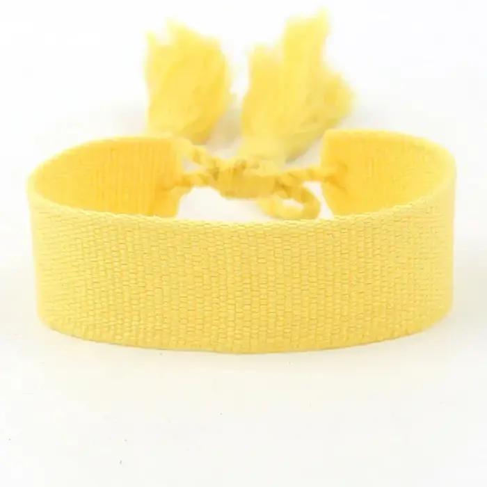 Bracelet bohème en tissu tressé pour femmes, réglable, fait à la main, pompon, bijoux à la mode, ven