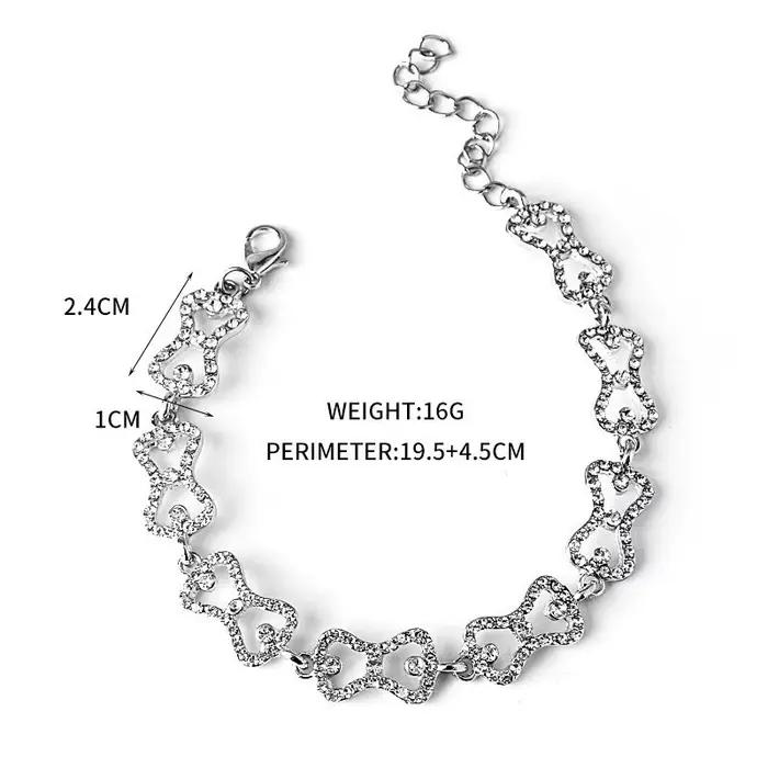 Bracelet The Vampire Diaries Klaus Caroline Forbes, avec strass et nœud en cristal, cadeau brillant pour fille, bracelet tendance