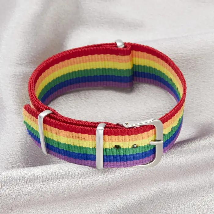 Bracelet tressé arc-en-ciel pour femmes et hommes