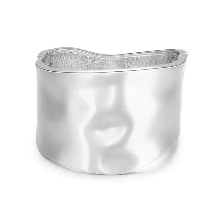 KMVEXO Punk Hip Hop larges bracelets asymétriques Bracelets pour femme déclaration alliage Bracelets hommes bijoux Femme accessoires Manchette