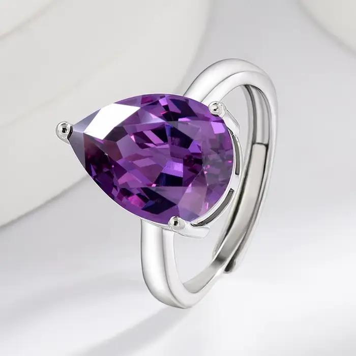 Ensemble de bijoux en argent 925 pour femmes, bague, boucles d'oreilles, collier, accessoires de fiançailles et de mariage