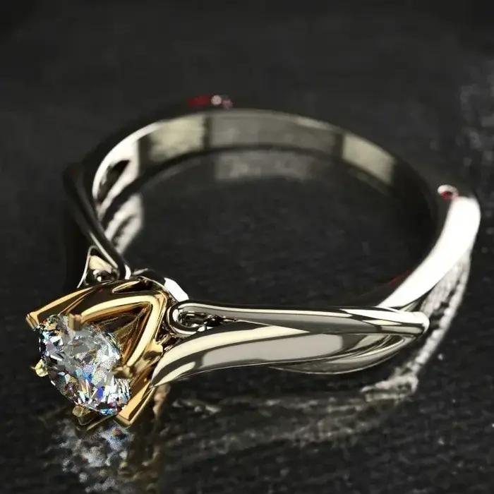 Bague en argent pur 925 avec zirconium blanc pour femmes occassions spéciales style classique elegance moderne anniversaire