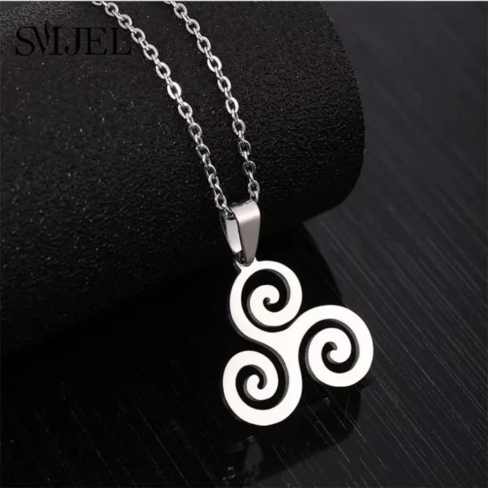Collier avec pendentif inspiré de Teen Wolf motifs géométriques acier inoxydable or argent pour femmes occasions spéciales