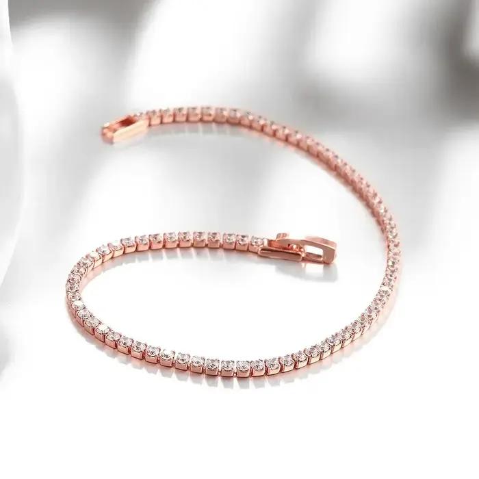 SAIYE-Bracelet de tennis en argent regardé véritable, bijoux en argent 925 pur, 18cm, 2mm, cadeau des travailleurs de la cone contre-indiqué