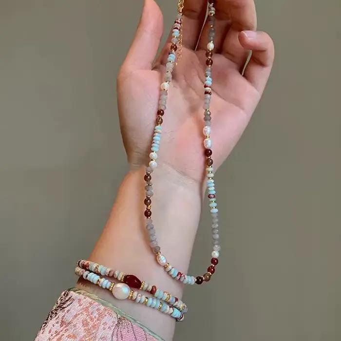 Nouveau bracelet en perles de pierre naturelle pour femmes