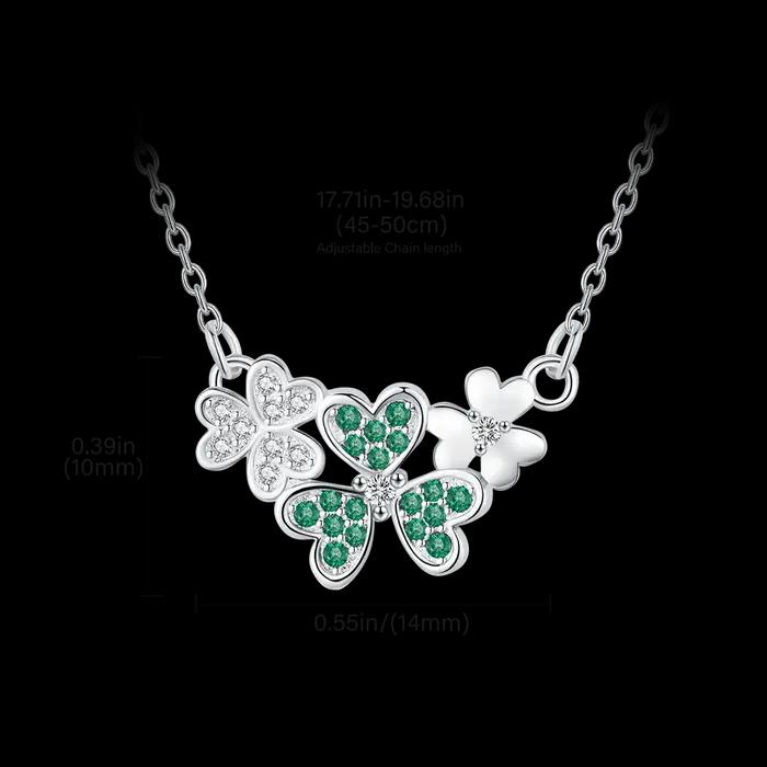 Collier trèfle à trois feuilles en argent Sterling 925 Original