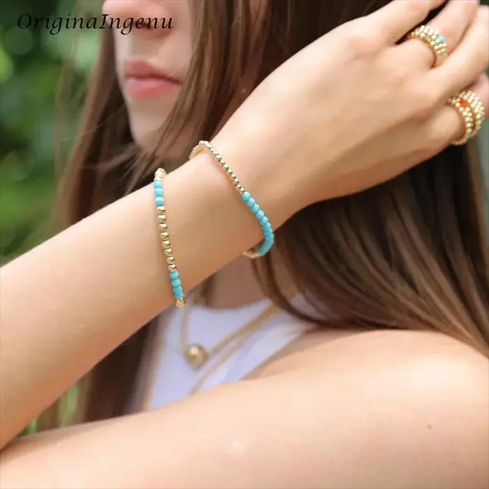 Bracelet élastique rempli d'or