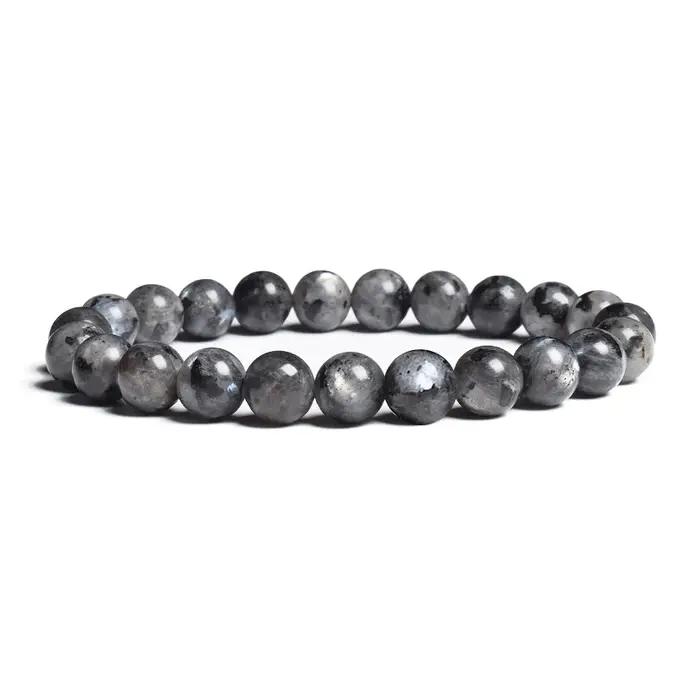 Bracelet en pierre de lune blanche naturelle véritable, perles élastiques pour femmes et hommes, cad
