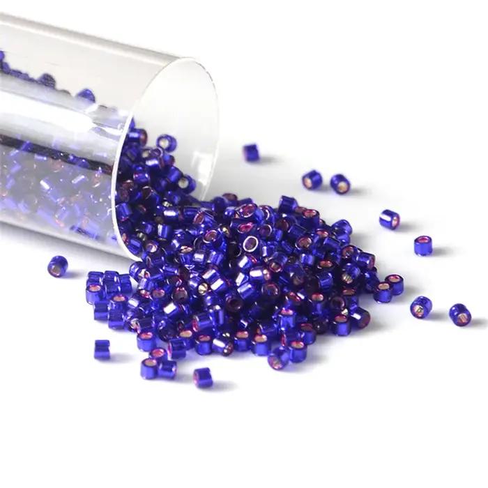 Perles japonaises Miyuki Delica, couleur argent, 10g/tuyau, 2000 pièces, graine en verre pour coutur