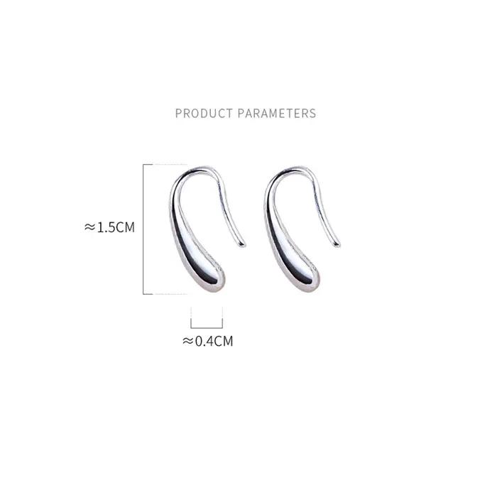 Boucles d'oreilles en argent Sterling 925 en forme de goutte d'eau pour femmes