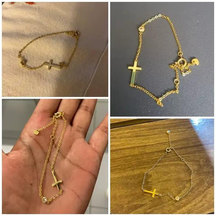 Huitan – Bracelet Simple à chaîne unique pour femmes, breloque croisée fantaisie avec CZ brillant, mode polyvalente, bijoux à main féminins, vente en gros