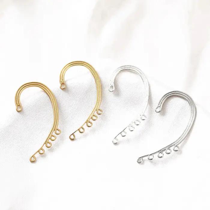 Boucles d'oreilles pendantes plaquées or 14 carats