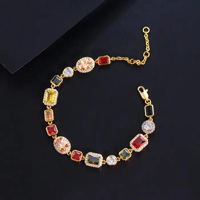 BeaQueen bohème géométrique multicolore cubique zircone pierre Bracelets pour femme à la mode danse fête bijoux accessoires B161