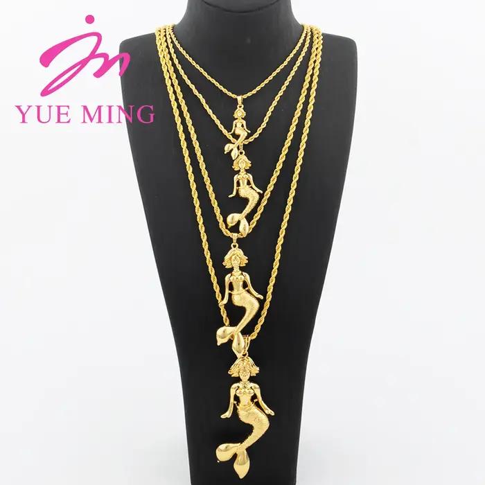 Pendentif sirène en cuivre pour hommes et femmes collier JONecklace pour filles